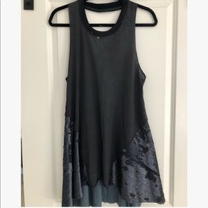 Free People Navy Cotton/Sequin Dress